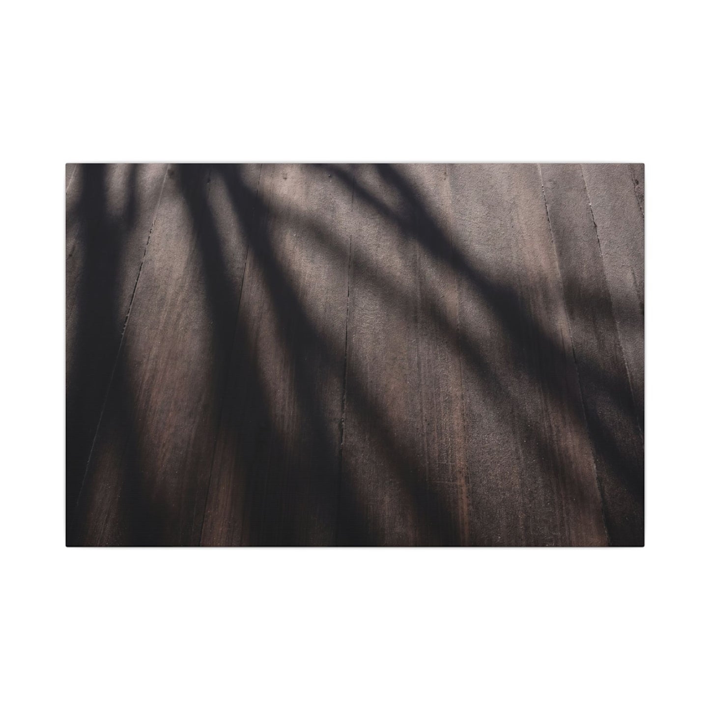 Dark Japandi Shadow Play in Dawn | Moody Minimal Canvas Art