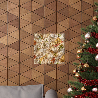 Artful Paper Fold Wall Art Print - Gold Repair Kintsugi
