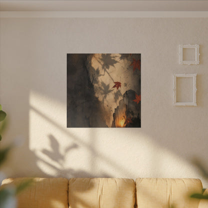 Shadow Play Texture Canvas Art | Neutral Japandi Art