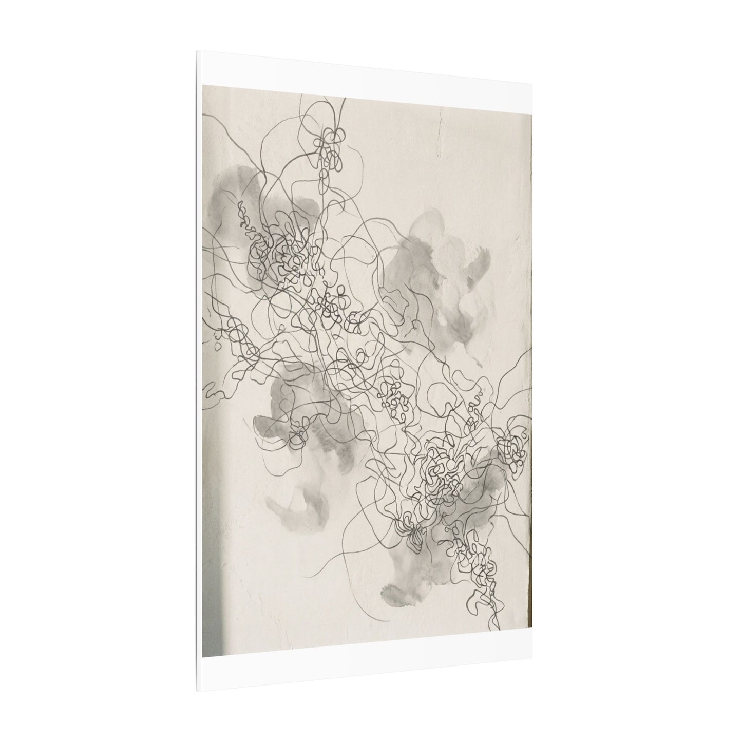 Shadow Play Spring Canvas Art | Dark Japandi Sophisticated Design
