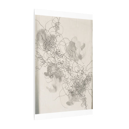 Summer Shadow Play Minimal Line Canvas Art | Earthy Decor