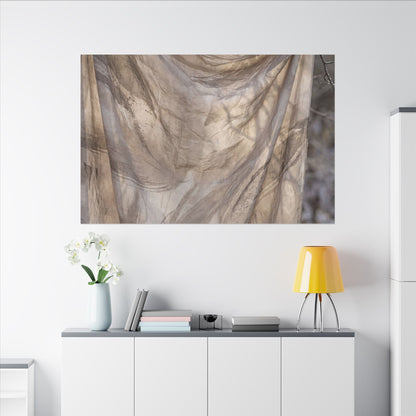 Ma Silk Drape Canvas Art - Japandi Japanese Pattern
