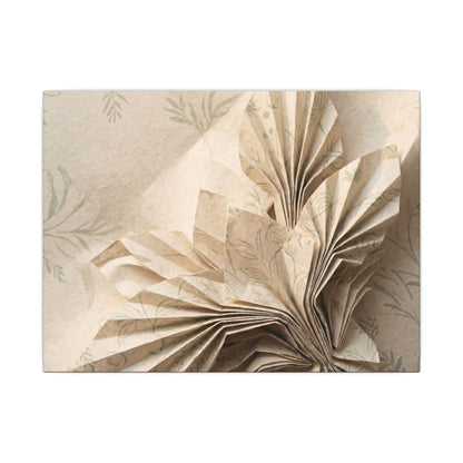 Paper Fold Summer Canvas Art | Japandi Neutral Design Art Print