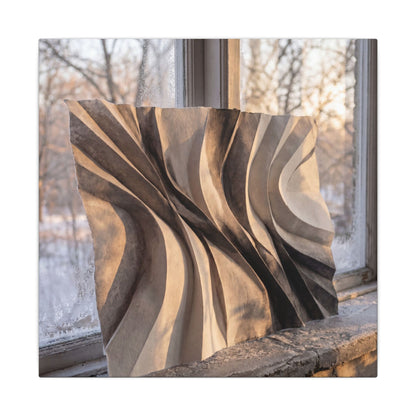 Mono No Aware Paper Fold Canvas Art - Japandi Minimal Line