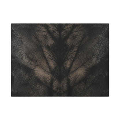 Seijaku Shadow Play Canvas Art - Dark Japandi Charcoal Ink
