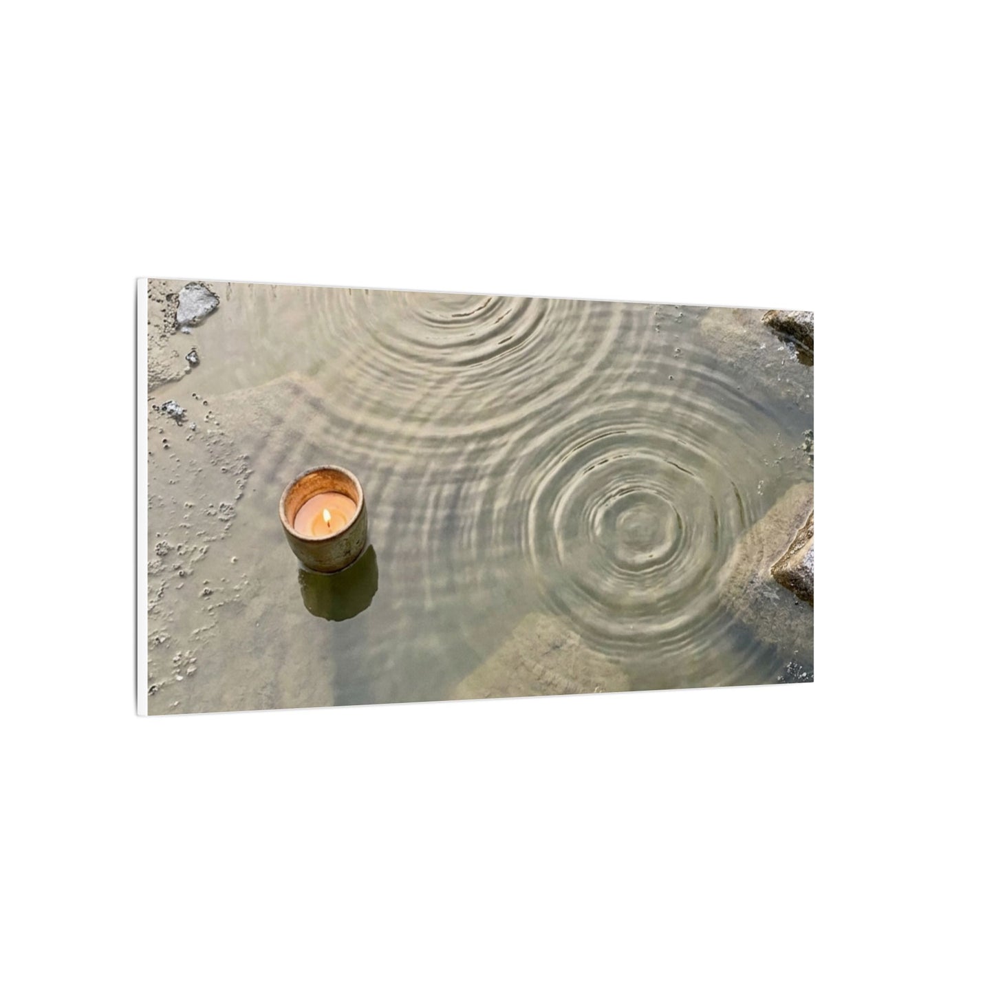 Water Ripple Canvas Art | Winter Japandi Japanese Pattern Art