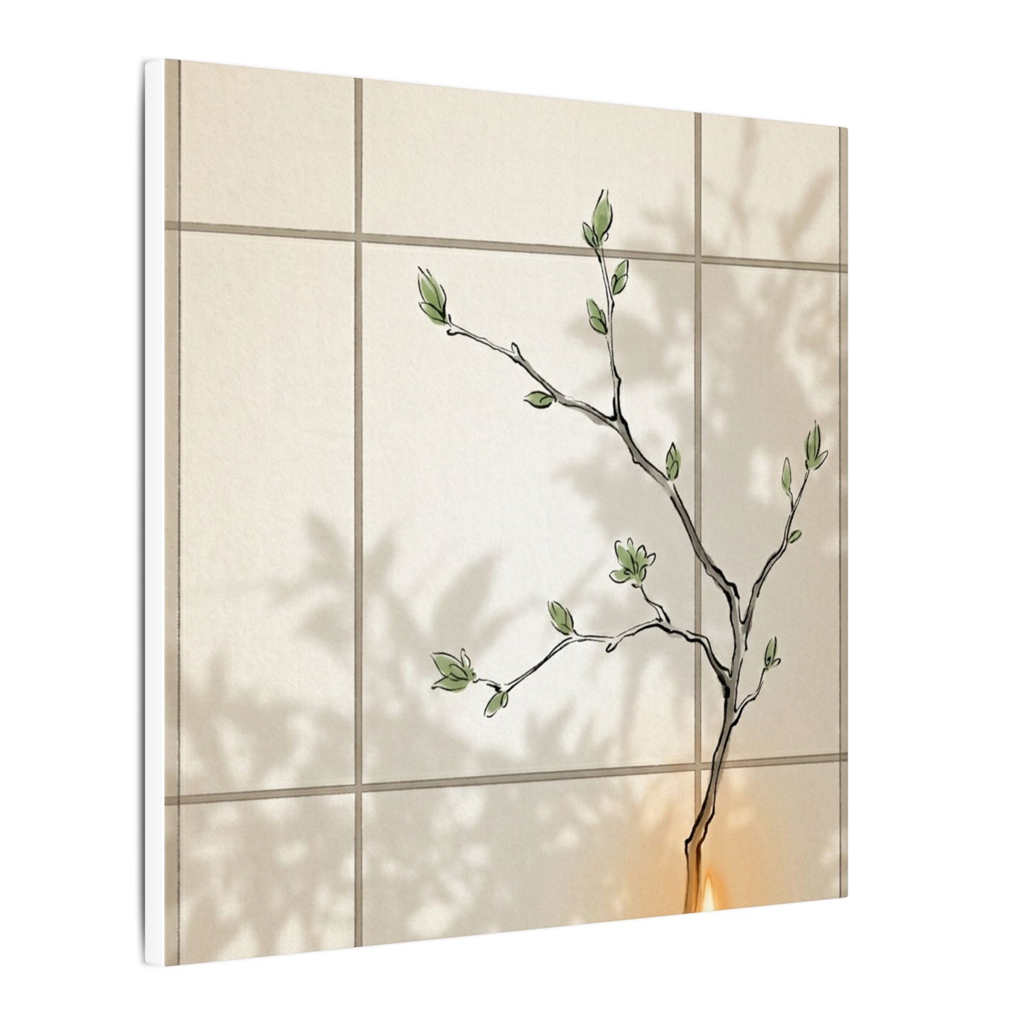 Shoji Screen Spring Canvas Art | Japandi Cozy Design