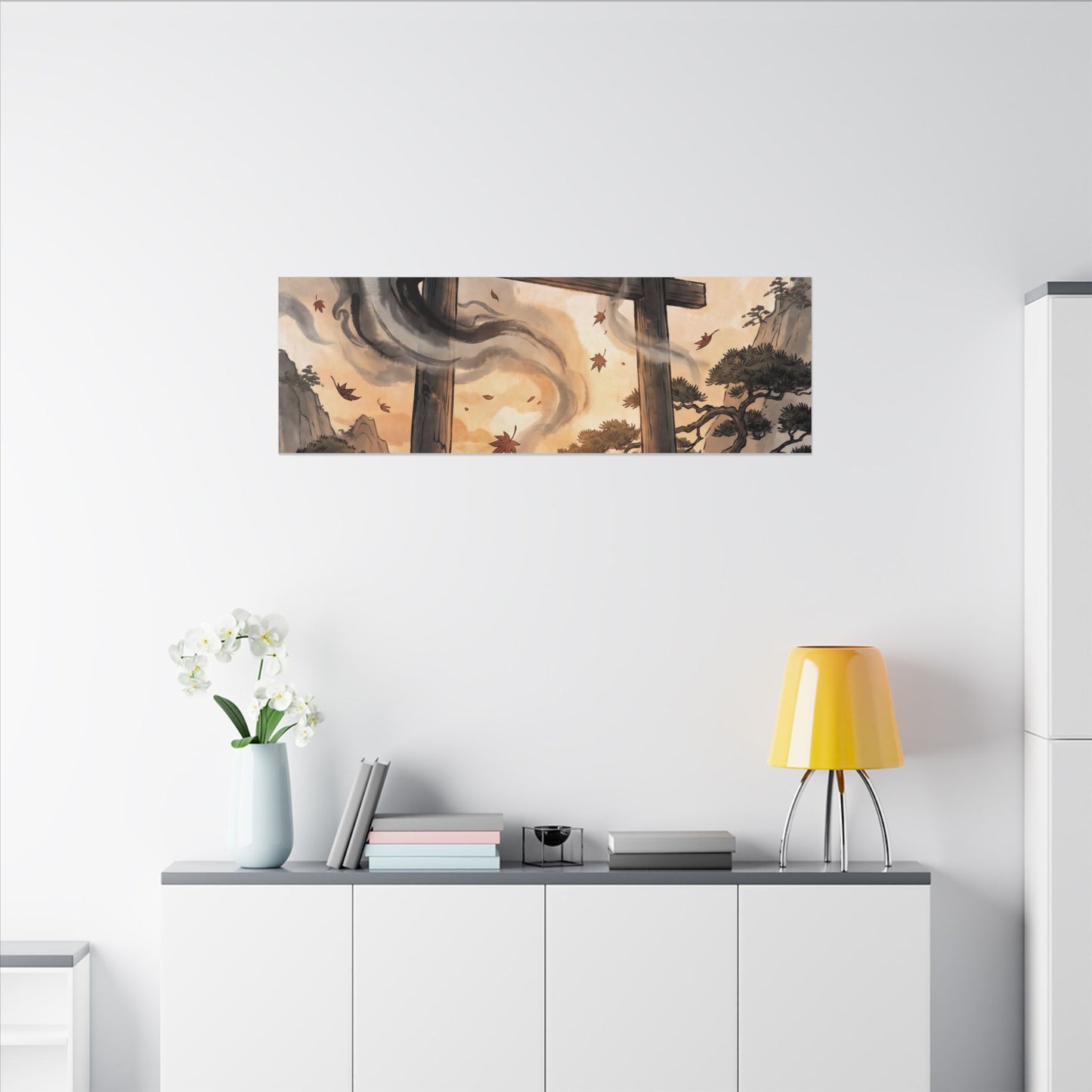Torii Gate Ukiyo E Inspired Canvas Art | Serene Zen Art