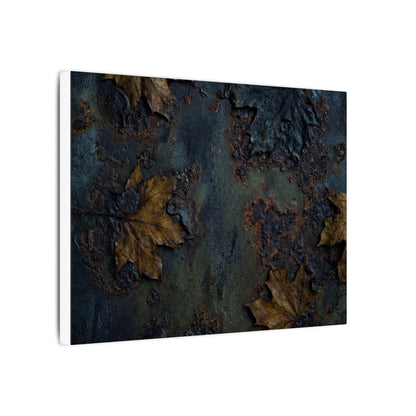 Shibui Rust Patina Canvas Art - Dark Japandi Charcoal Ink