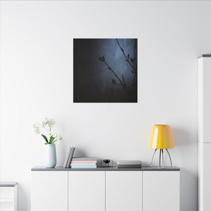 Shadow Play Canvas Art | Spring Dark Japandi Moody Minimal Art