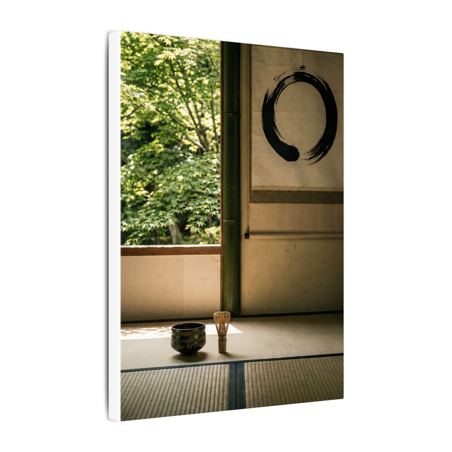 Tea Ceremony Enso Canvas Art | Serene Zen Art