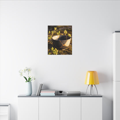 Seijaku Broken Pottery Canvas Art - Kintsugi Gold Repair