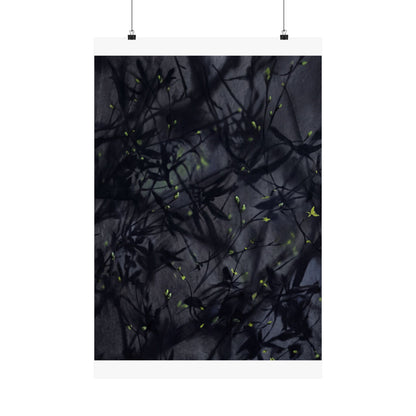 Atmospheric Shadow Play Wall Art Print - Shadow Zen Dark Japandi