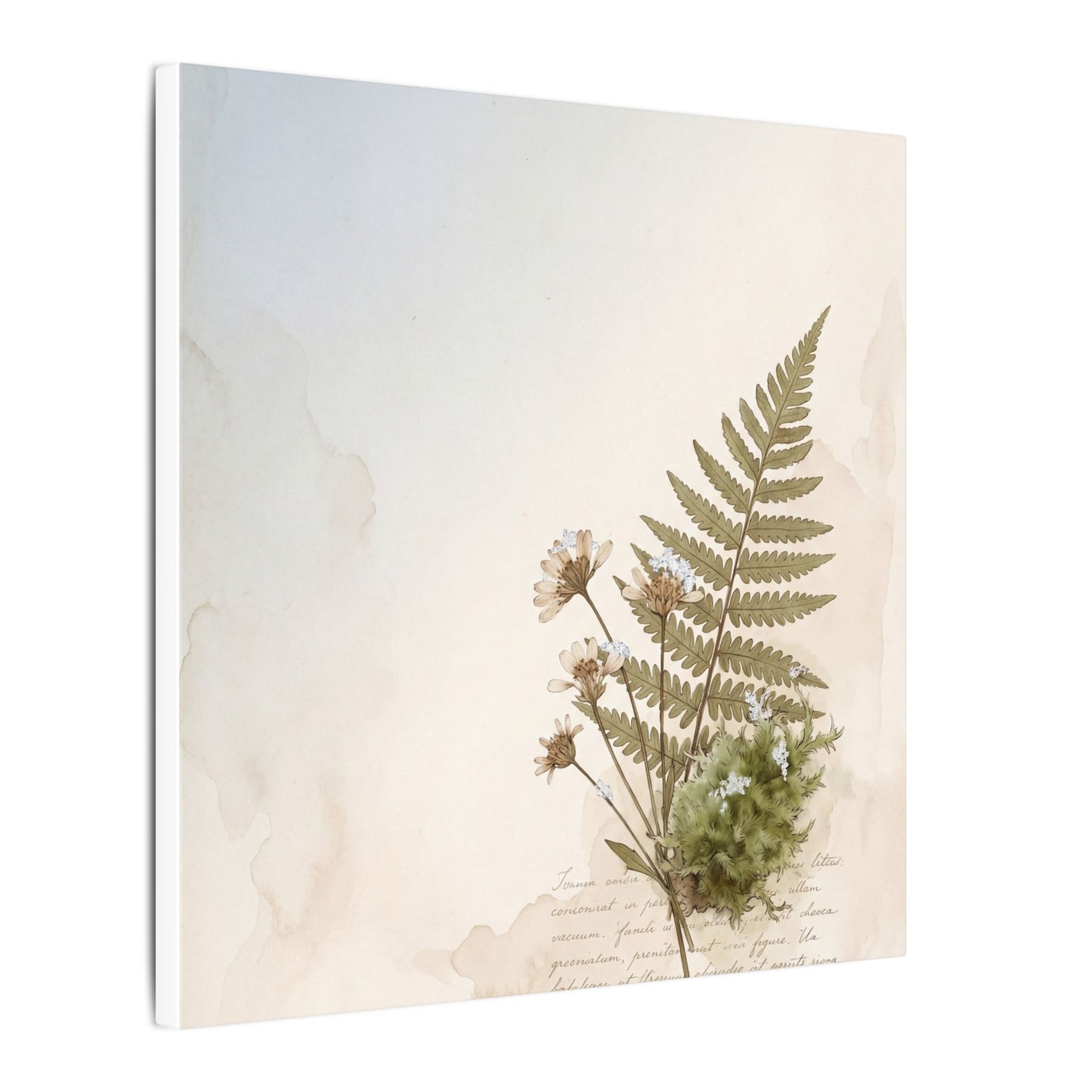 Winter Moss Close Up Herbarium Canvas Art | Enchanting Decor