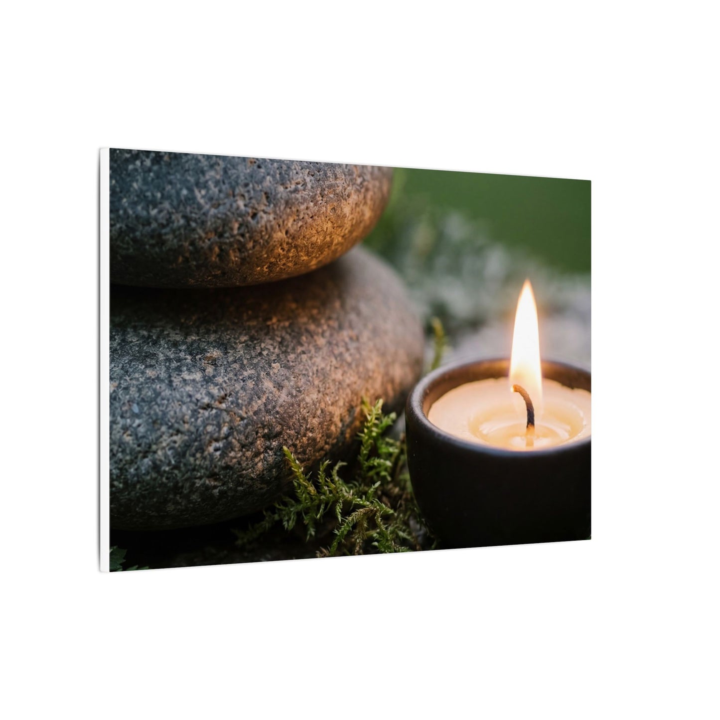 Warm River Stones Canvas Art - Japanese Pattern Japandi