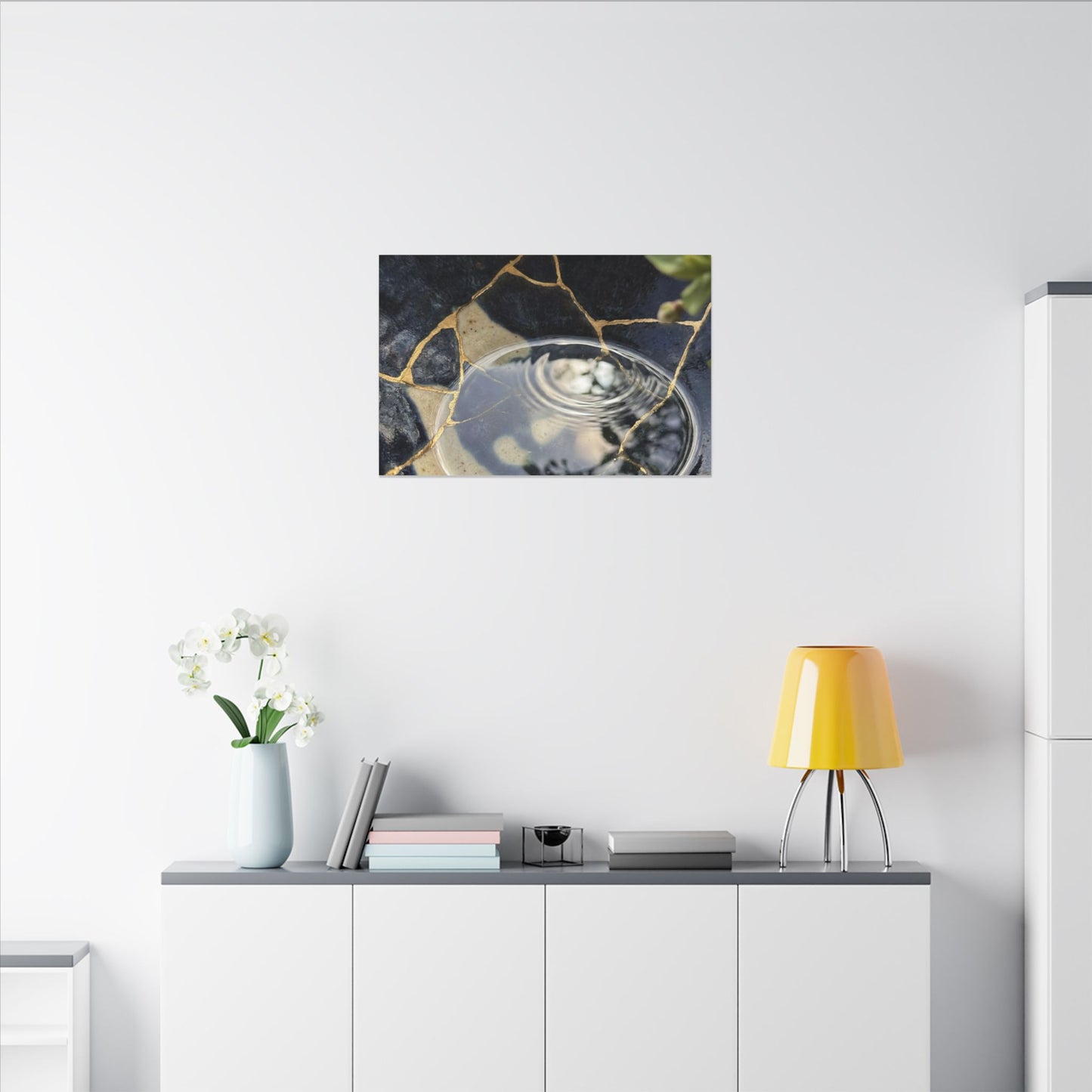 Water Ripple Spring Canvas Art | Kintsugi Beautiful Design