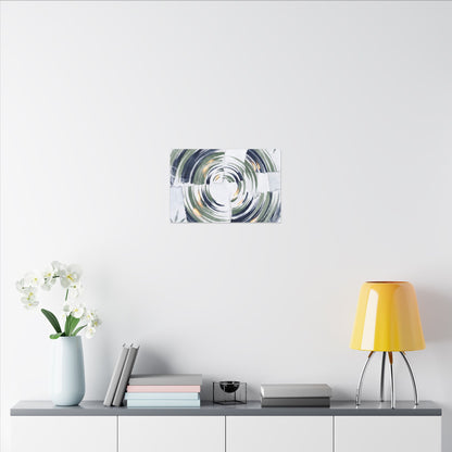 Winter Water Ripple Sumi E Canvas Art | Peaceful Decor