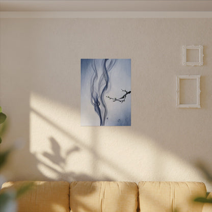 Incense Smoke Spring Canvas Art | Zen Tranquil Design