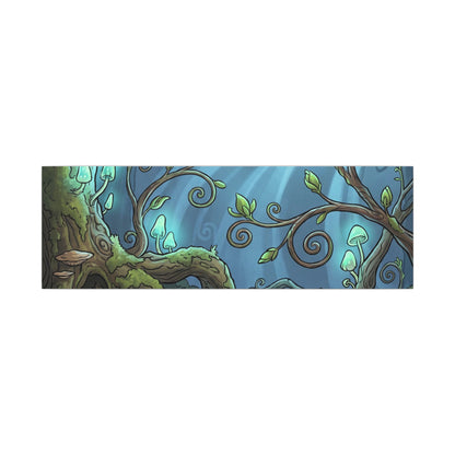 Spring Tea Ceremony Forest Whimsy Canvas Art | Cozy Decor