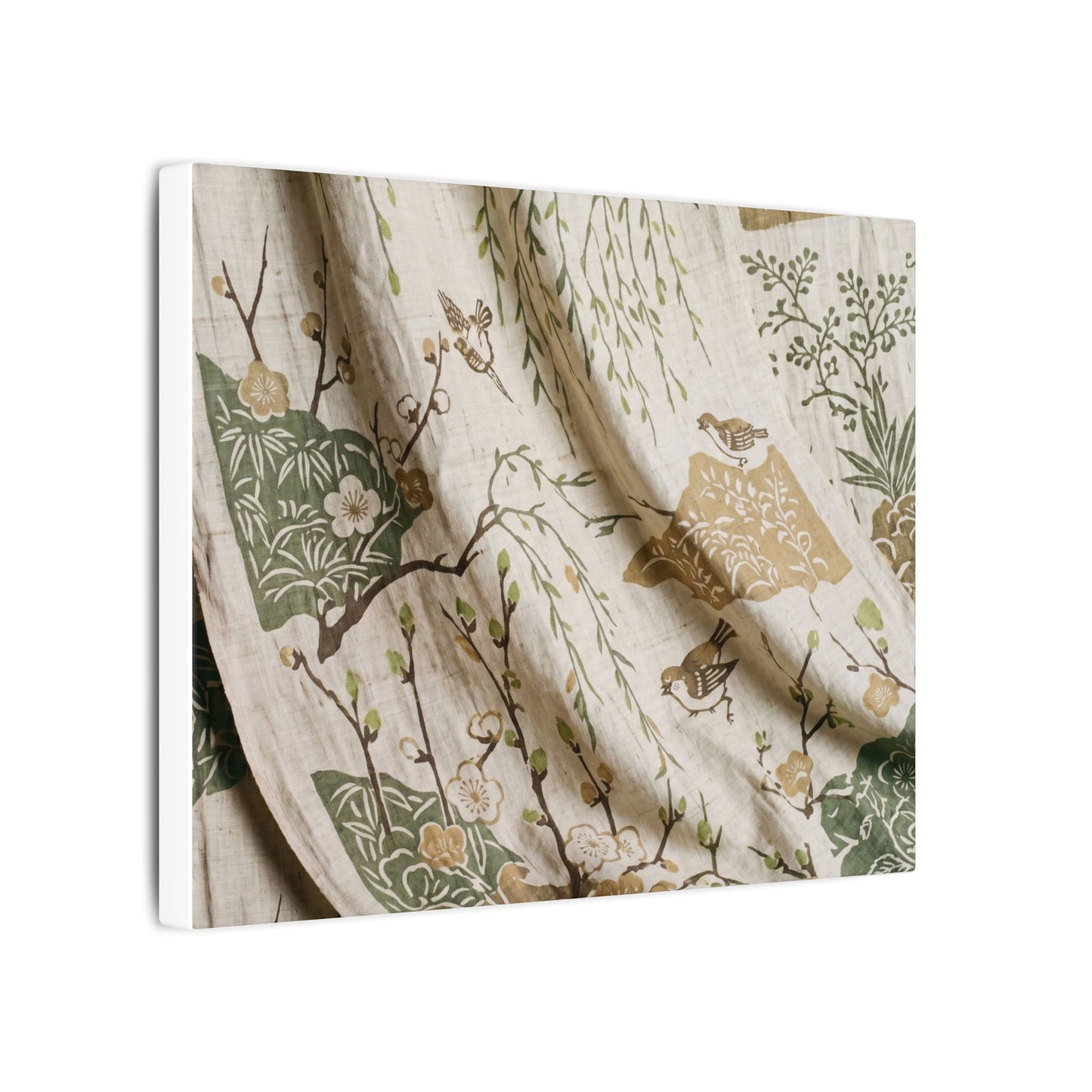 Silk Drape Canvas Art | Spring Japandi Japanese Pattern Art