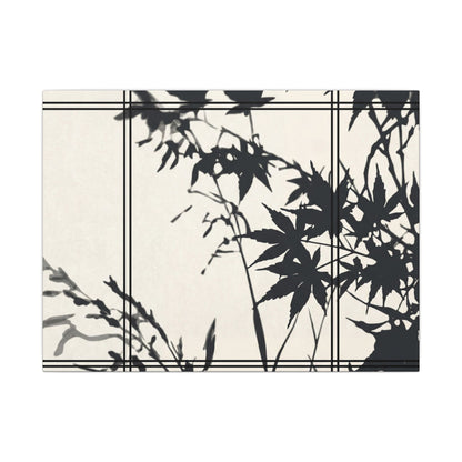 Shoji Screen Canvas Art | Summer Japandi Minimal Line Art Art Print