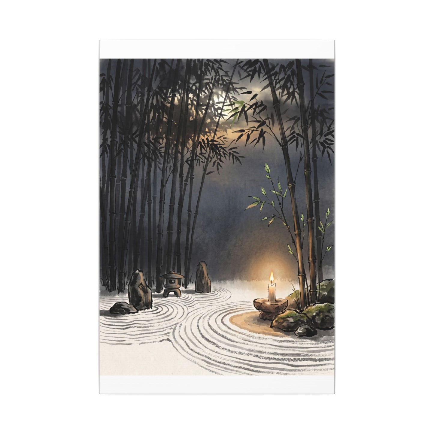 Tranquil Bamboo Grove Canvas Art - Karesansui Zen