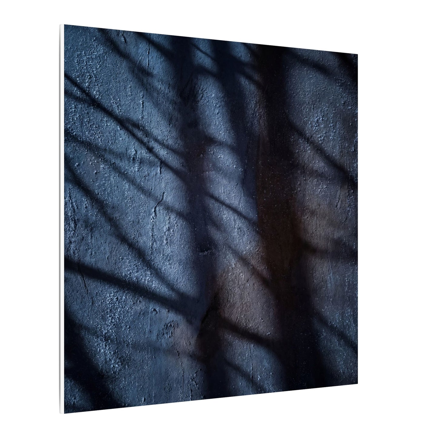 Dark Japandi Shadow Play in Moonlight | Moody Minimal Canvas Art