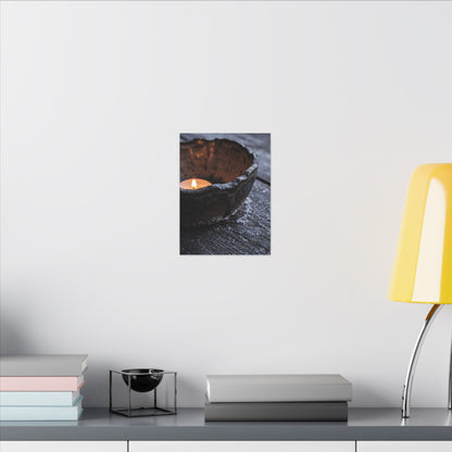 Atmospheric Ceramic Bowl Canvas Art - Moody Minimal Dark Japandi