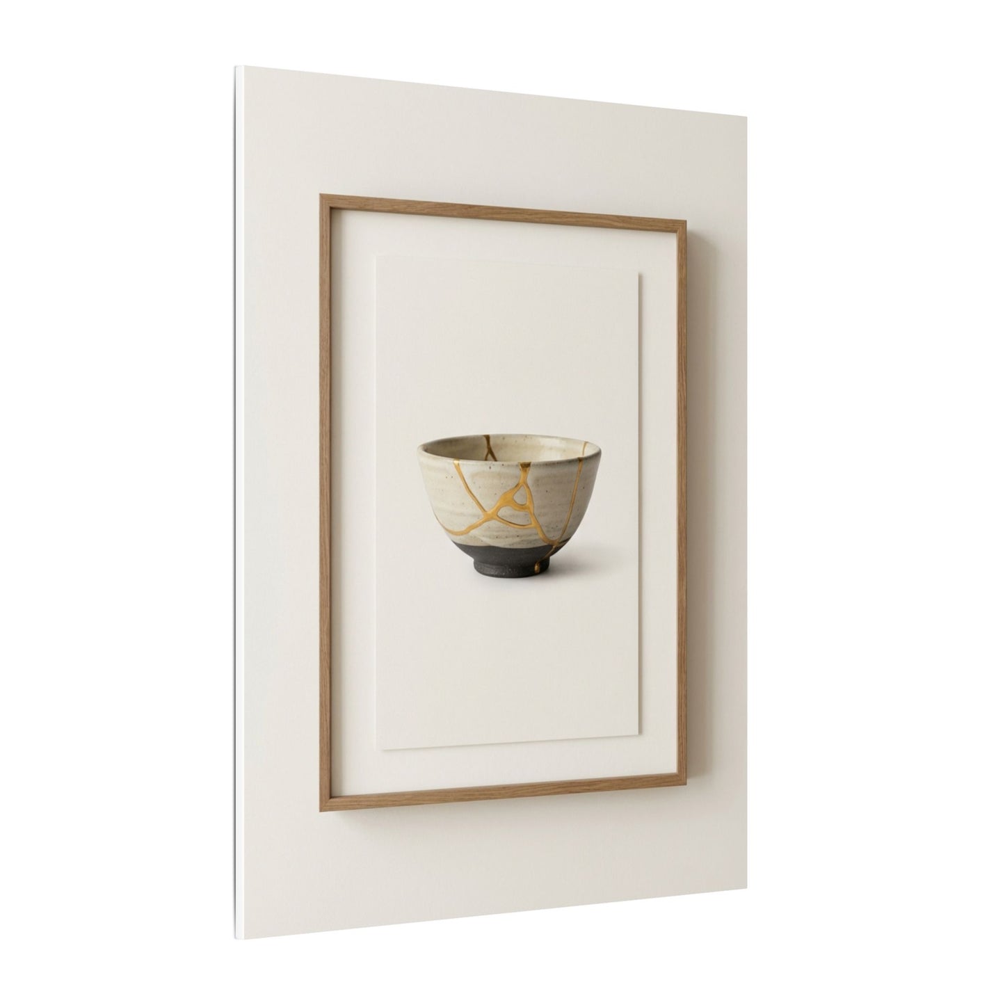 Kintsugi Charcoal Canvas Art