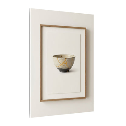 Kintsugi Charcoal Canvas Art