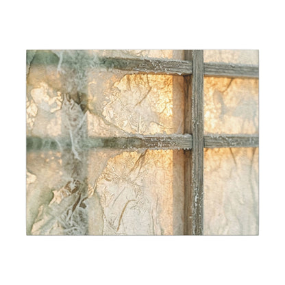 Winter Shoji Screen Watercolor Canvas Art | Elegant Decor Art Print