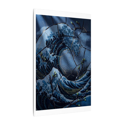 Ocean Wave Spring Canvas Art | Kintsugi Artful Design