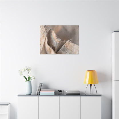 Japandi Paper Fold in Candlelight | Watercolor Canvas Art