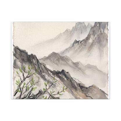 Spring Mountain Mist Texture Canvas Art | Warm Decor