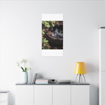 Ceramic Bowl Shadow Zen Canvas Art | Moody Dark Japandi Art