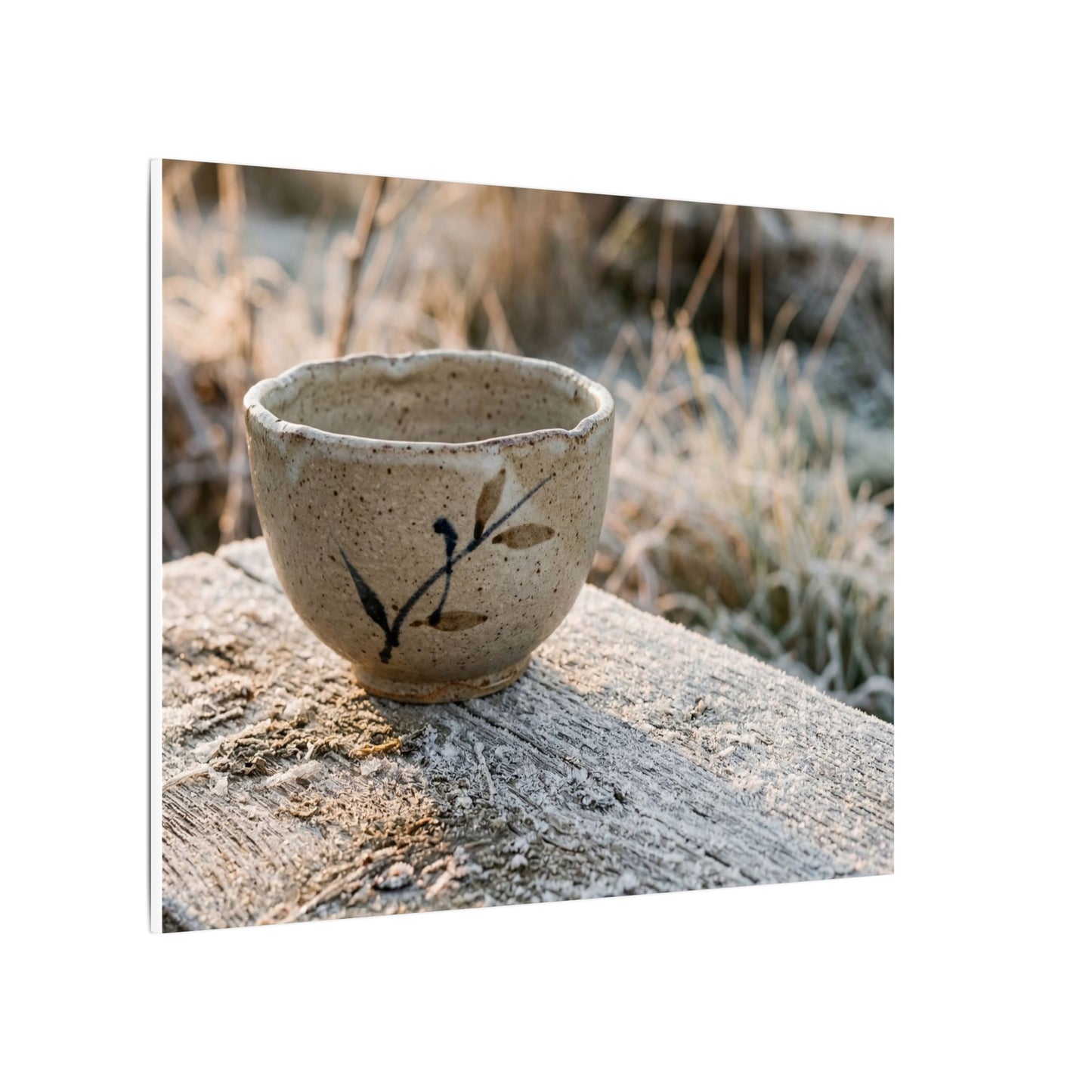 Golden Hour Ceramic Bowl Canvas Art - Japandi Ma