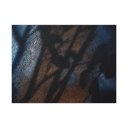 Moonlight Shadow Play Canvas Art - Dark Japandi Ma