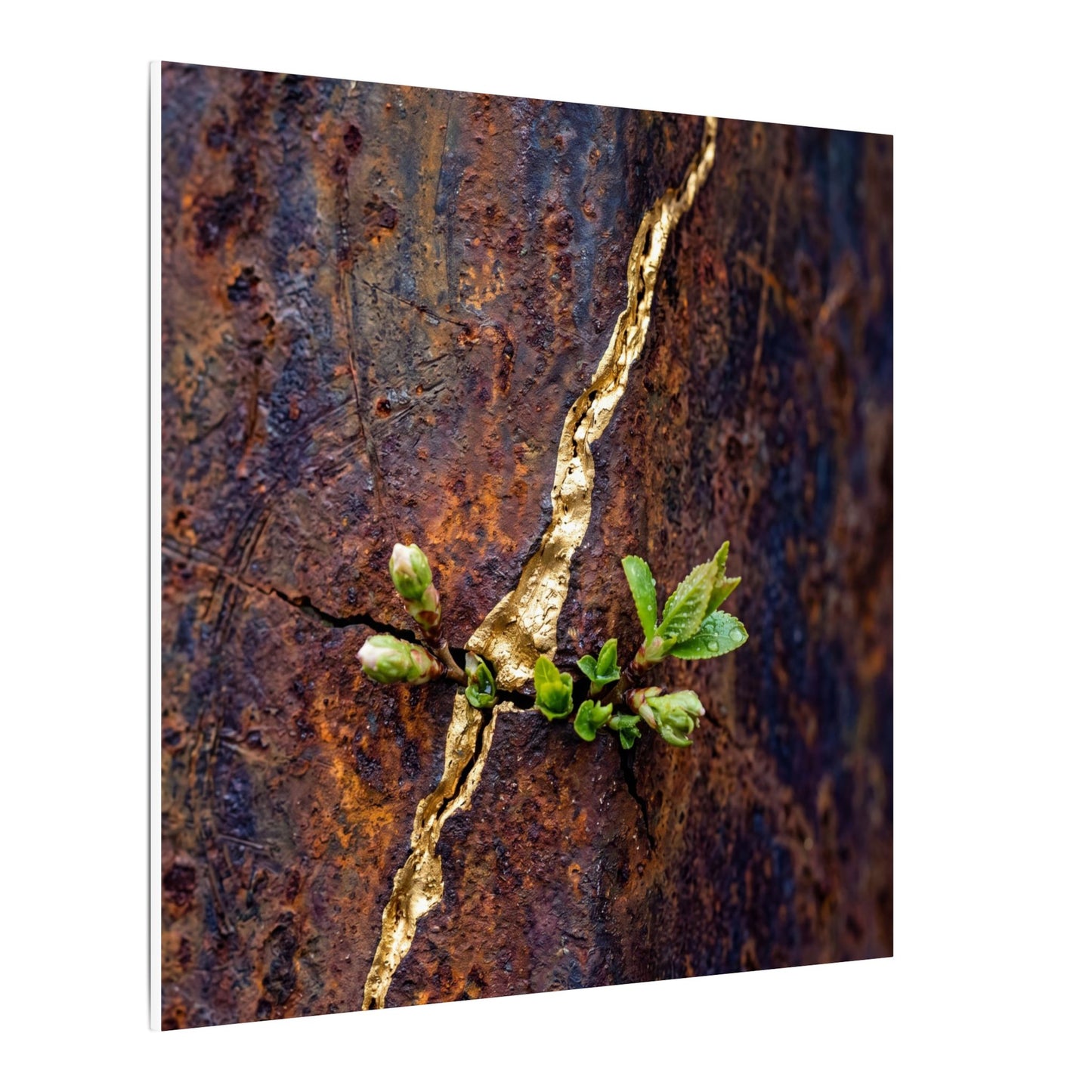 Overcast Rust Patina Canvas Art - Kintsugi Datsuzoku
