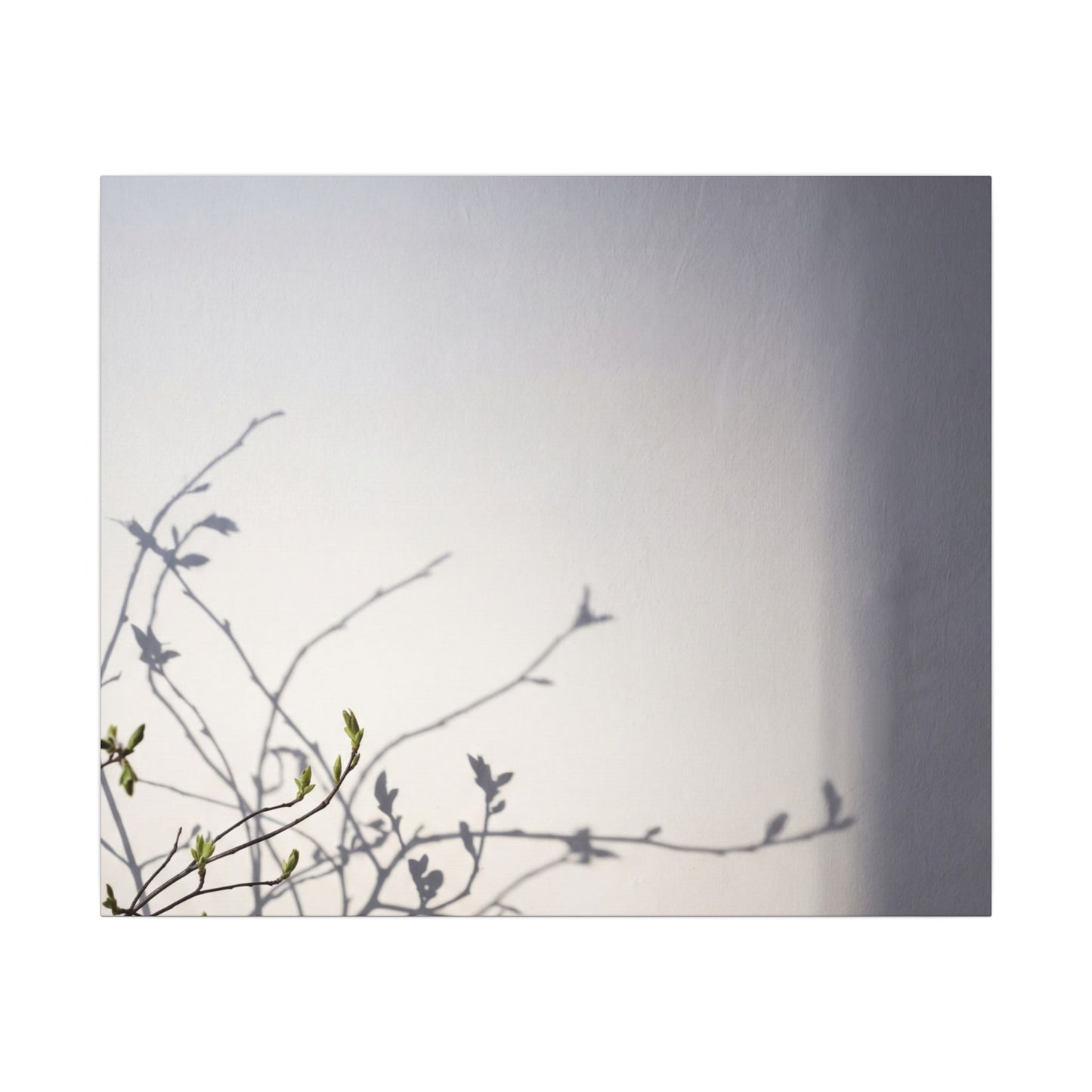 Japandi Shadow Play in Dawn | Japanese Pattern Canvas Art
