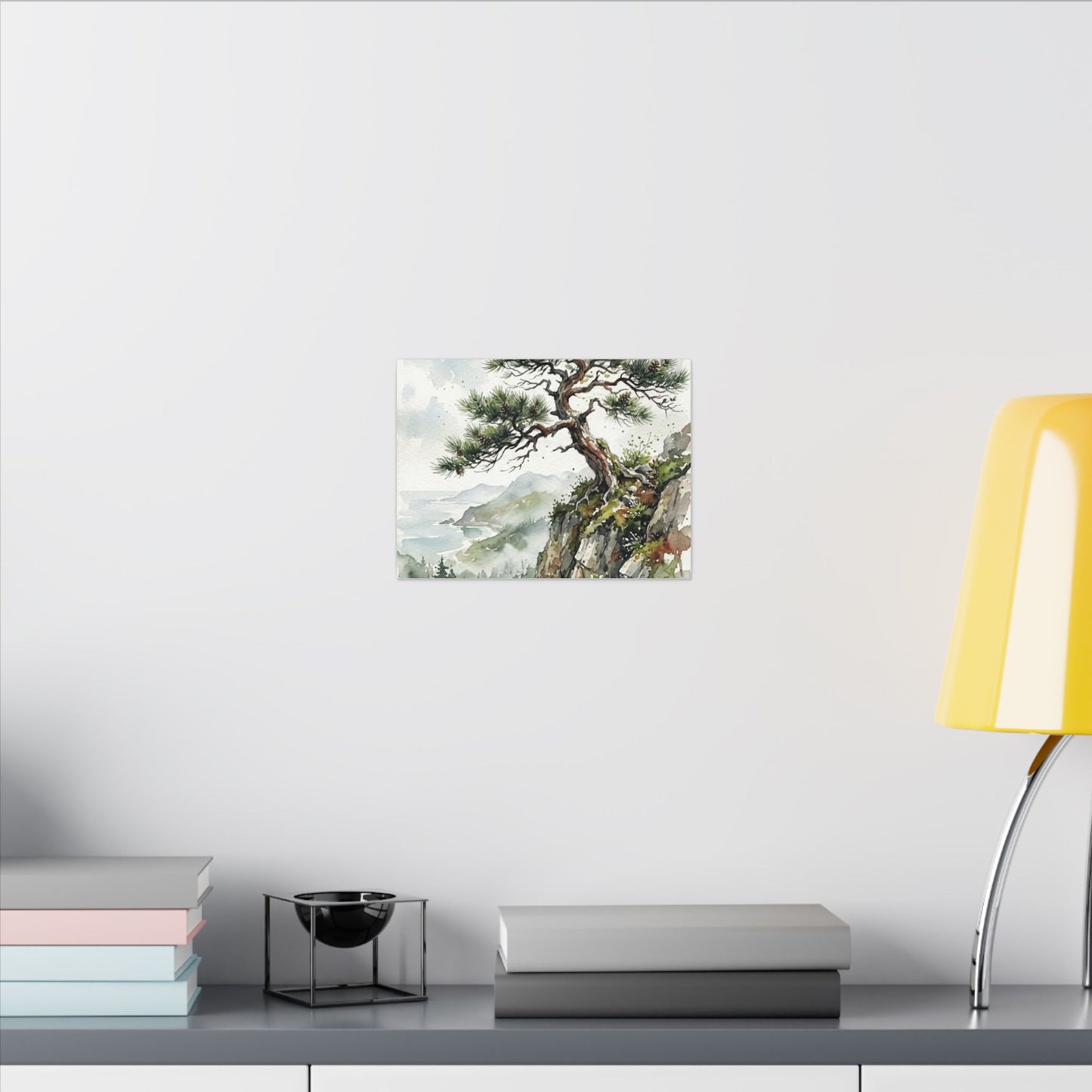 Pine Tree Spring Canvas Art | Japandi Neutral Design