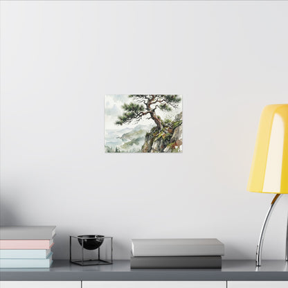 Pine Tree Spring Canvas Art | Japandi Neutral Design