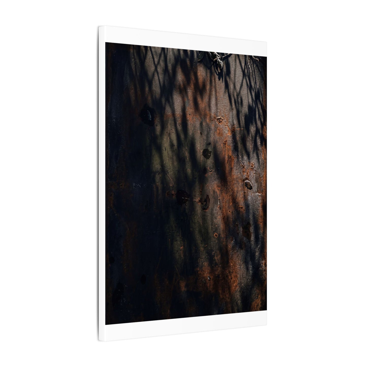 Rust Patina Shadow Zen Canvas Art | Luxurious Dark Japandi Art
