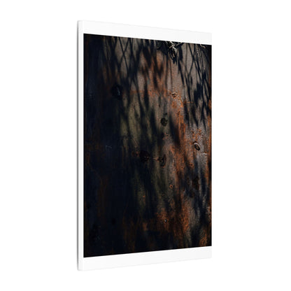 Rust Patina Shadow Zen Canvas Art | Luxurious Dark Japandi Art