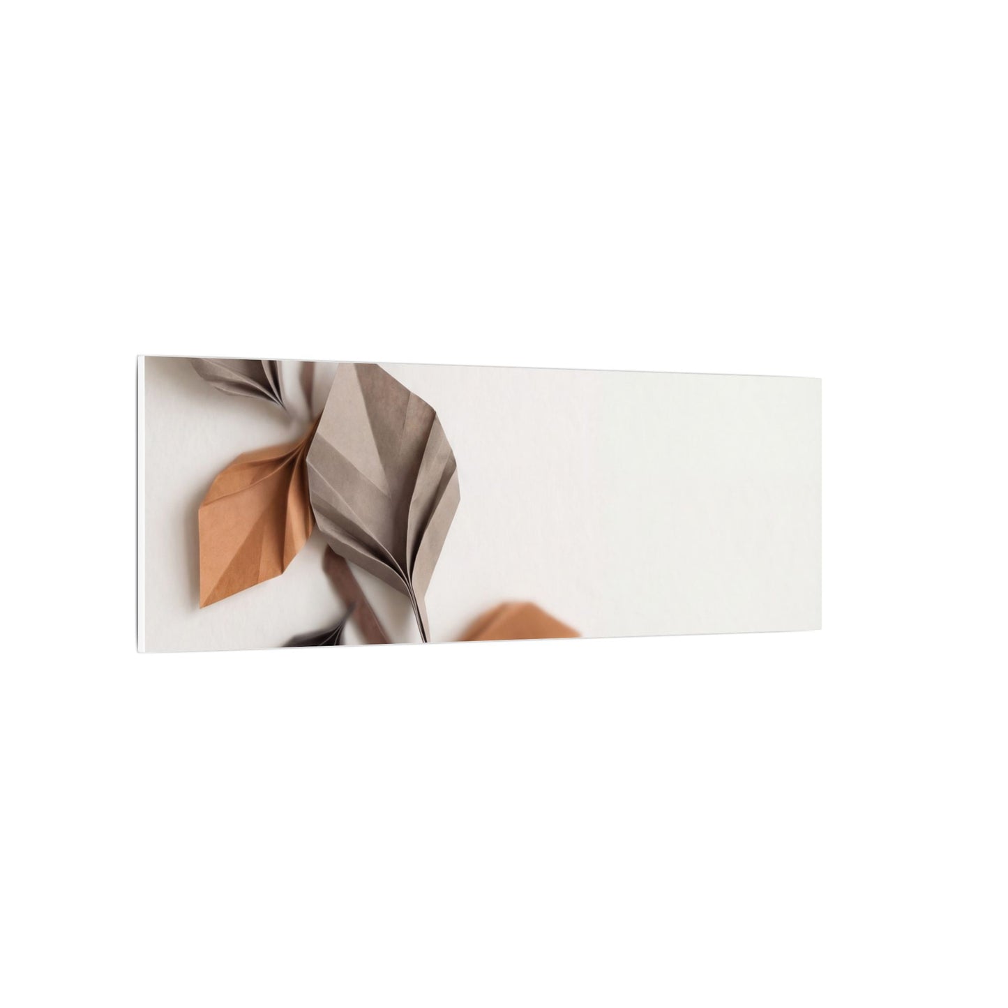 Paper Fold Autumn Canvas Art | Japandi Earthy Design