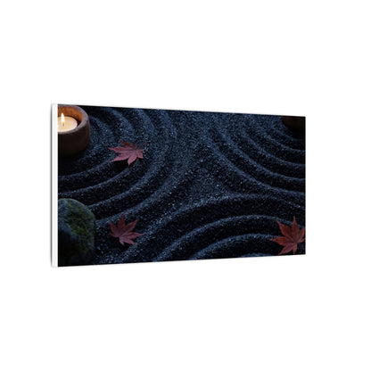 Seijaku Rock Garden Canvas Art - Dark Japandi Dark Texture