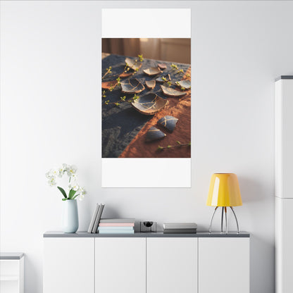 Spring Broken Pottery Gold Vein Canvas Art | Philosophical Decor