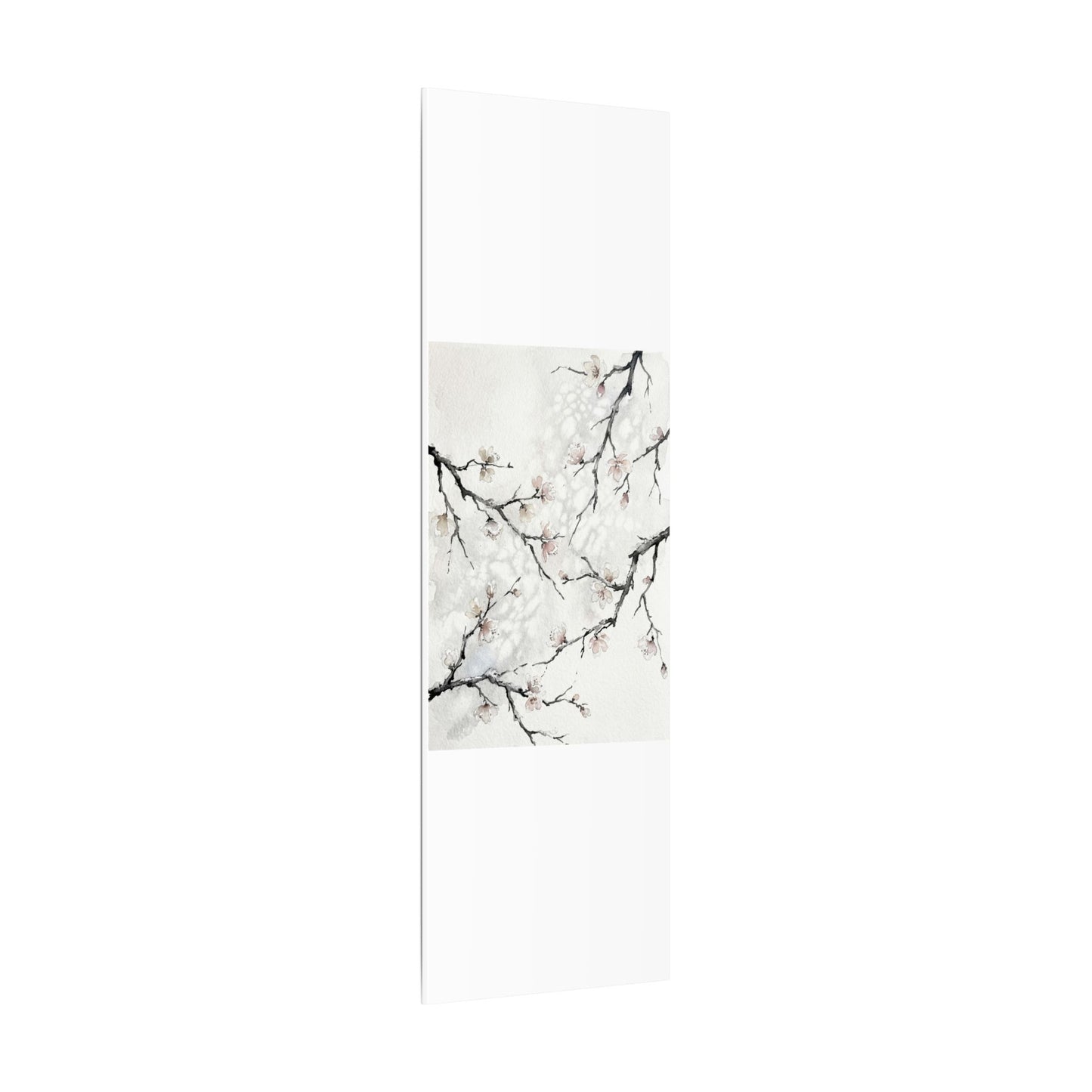 Cherry Blossom Canvas Art | Winter Japandi Watercolor Art