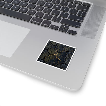 Winter Cracked Earth Shadow Zen Sticker | Atmospheric Decor