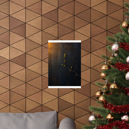 Bold Rust Patina Wall Art Print - Moody Minimal Dark Japandi