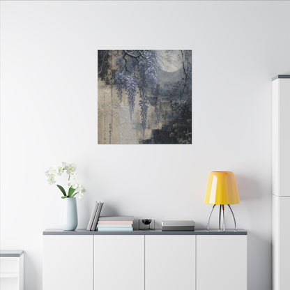 Winter Wisteria Texture Canvas Art | Elegant Decor